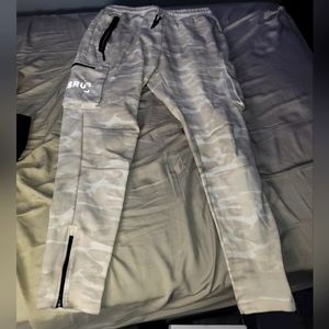 ASRV white camo technical joggers large